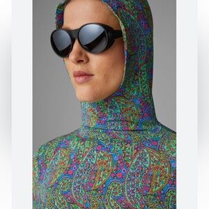 Bogner Green Berry Oliana Knit Hooded Pullover